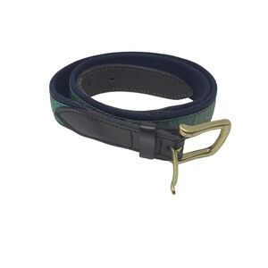 Vineyard Vines | Marlin Swordfish Fabric & Leather Ends Surcingle Belt (Size 32)